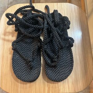 Women’s wrap around rope sandals